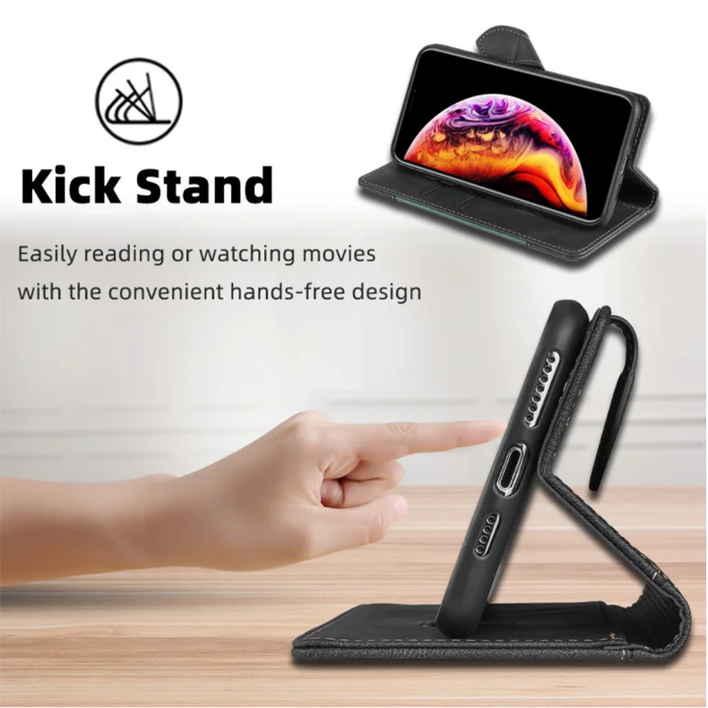 Norvo | Lommebok Magnetisk Flip Lærdeksel for iPhone