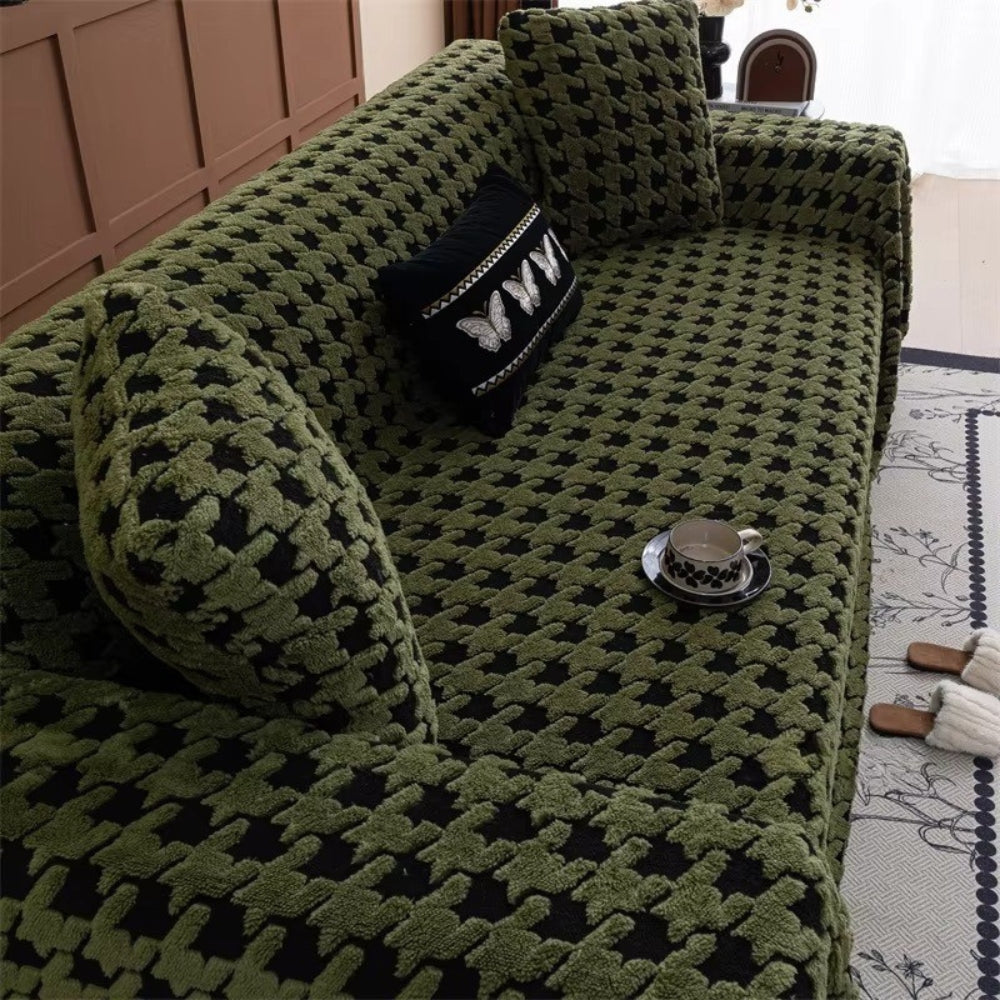 Norvo | Cavalli Houndstooth Plush Sofa Cover