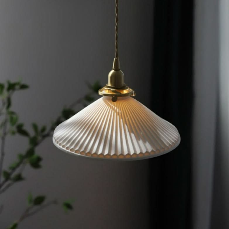 Norvo | Skandinavisk Hvit Keramisk Pendellampe