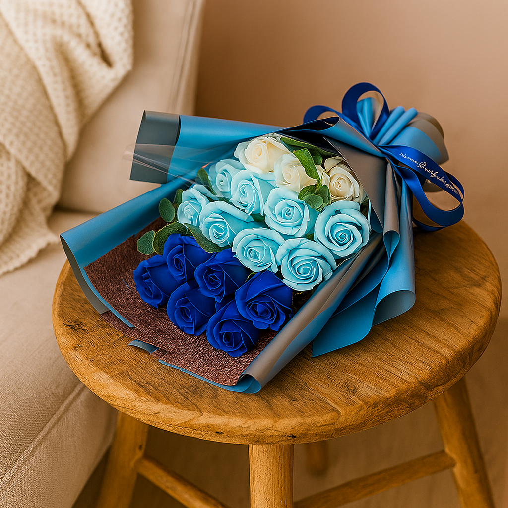 Norvo | Romantisk Såpe Rose Bukett Gave til Valentinsdagen