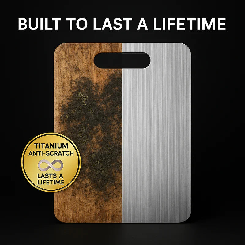 Norvo | Medisinsk Grad Titan Skjærefjøl | Holdbar, Ikke-porøs Overflate for Sikker Matlaging & Kjøkkenbruk