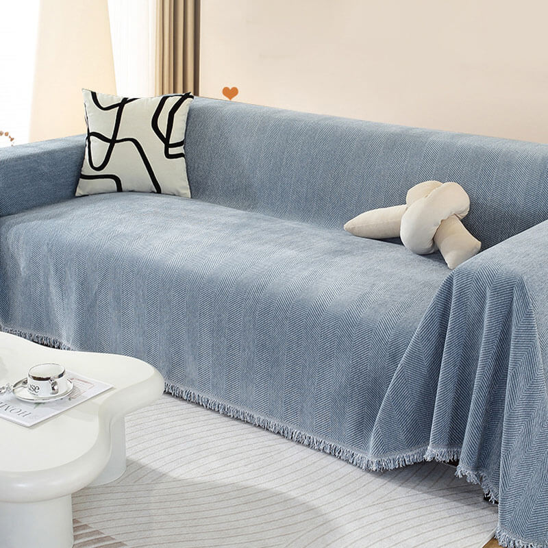 Norvo | Chenille Blanket Herringbone Blomstertrekk Sofadekke