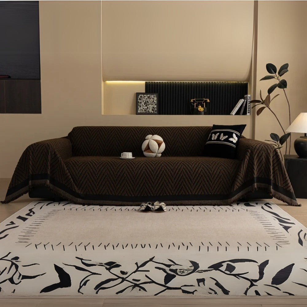 Norvo | Chevron Herringbone Frynse Sofa Deksel