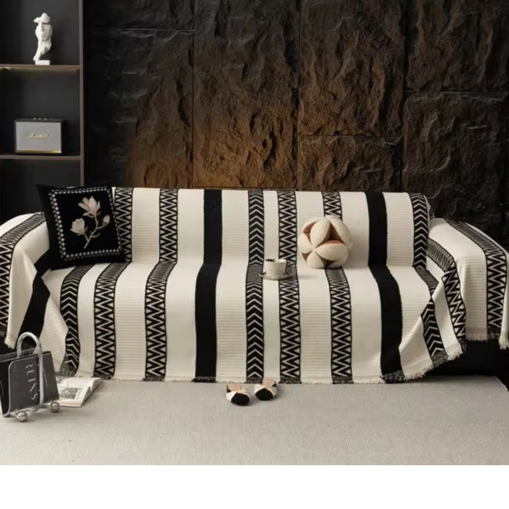 Norvo | Chevron-mønster Chenille-sofa trekk