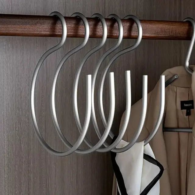 Norvo | S-formet kleshenger - Elegant og plassbesparende metall garderobe kleshenger (Sett med 5)