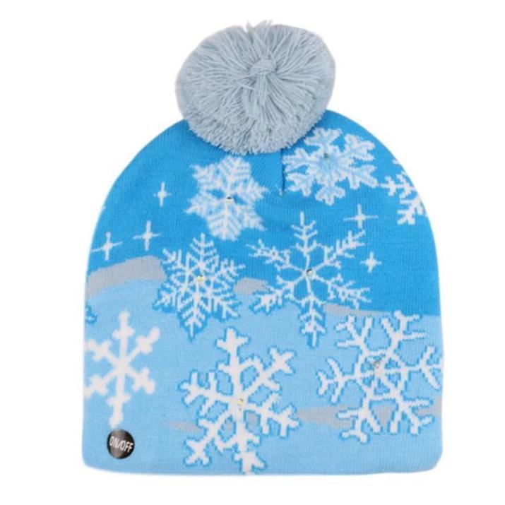 Norvo | 🎅LED Jule Strikkede Luer Lys opp Jule Beanie