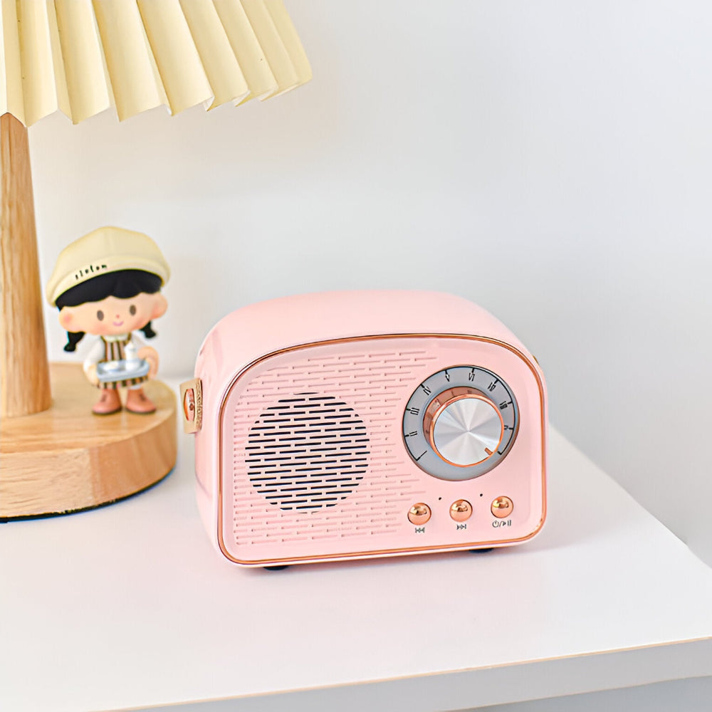 Norvo | Klassisk Retro Bluetooth Høyttaler – Stilig Trådløst Lydsystem med Vintage Radio Design