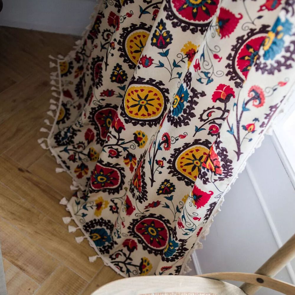 Norvo | Boho Fargehjul Bloom Kuleramme Gardin