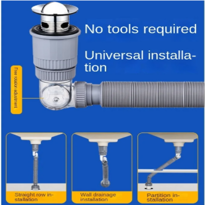 360 Drain Easy Universal Overflow Disposer Drain Kit | Norvo