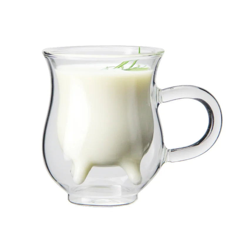 Norvo | Cow Dobbel Lag Glass Krus
