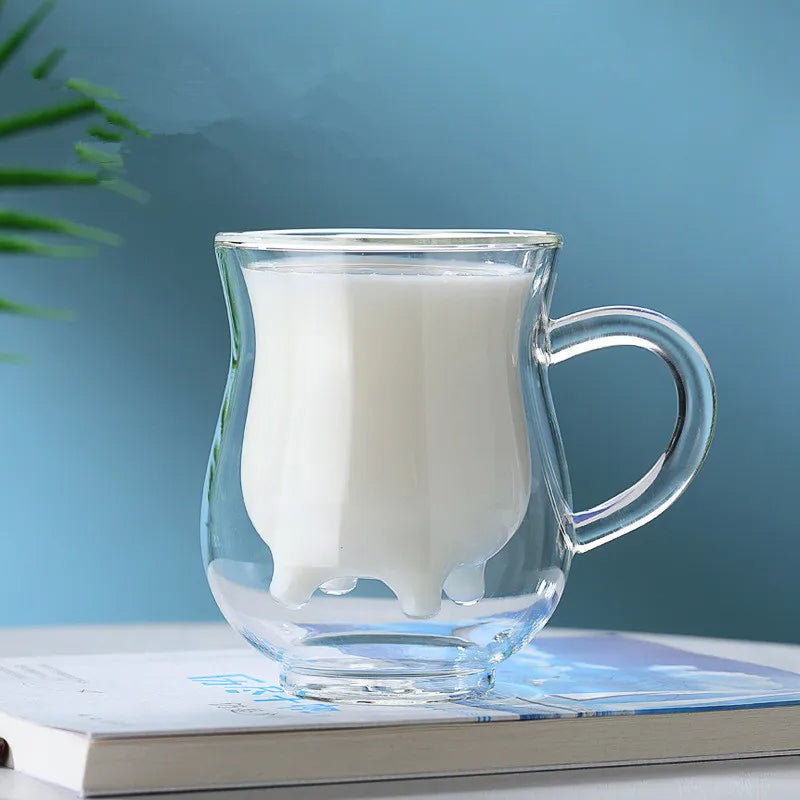 Norvo | Cow Dobbel Lag Glass Krus