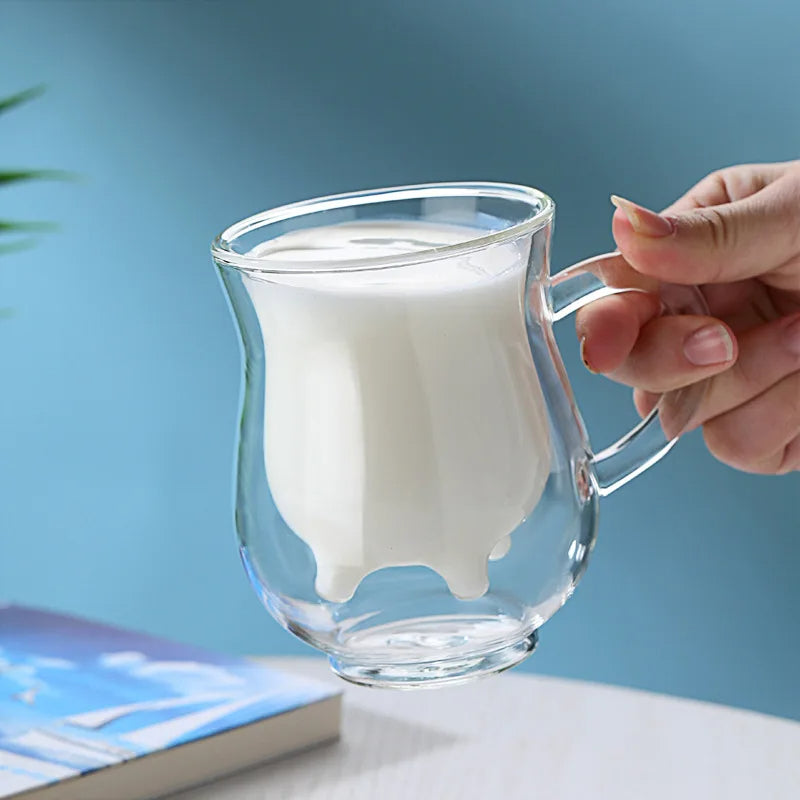Norvo | Cow Dobbel Lag Glass Krus