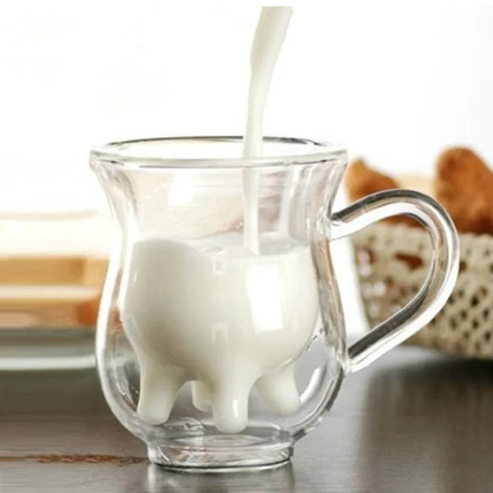 Norvo | Cow Dobbel Lag Glass Krus