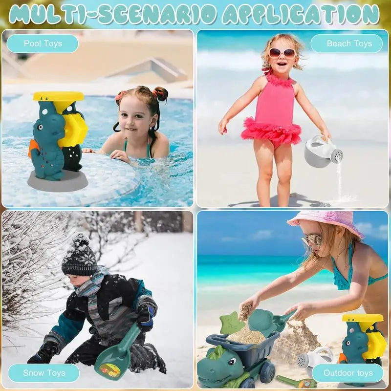 Norvo | Sandasaurus | Dino Strand Lekesett for Sand Moro - Kreativt Strand Dino Sett for Barn