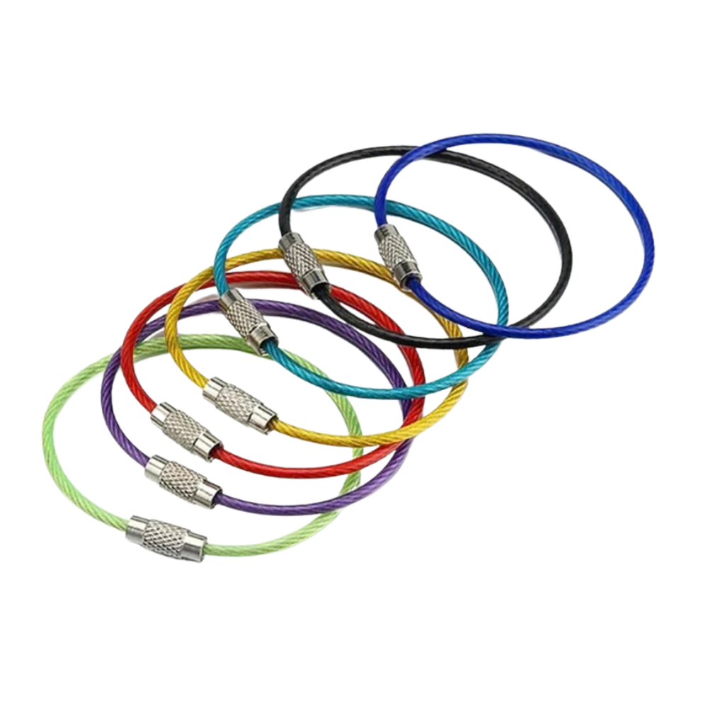 Pakke med fleksible nøkkelringer