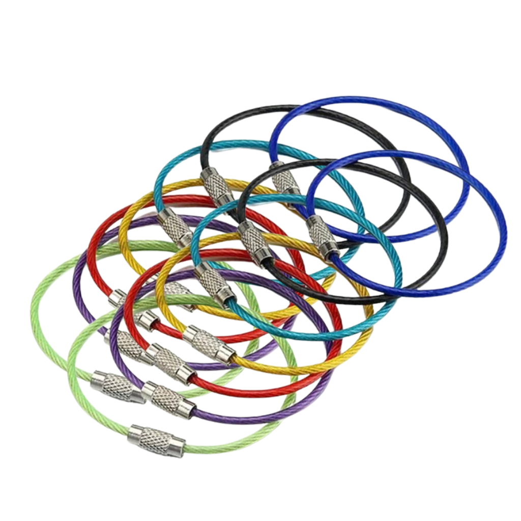 Pakke med fleksible nøkkelringer