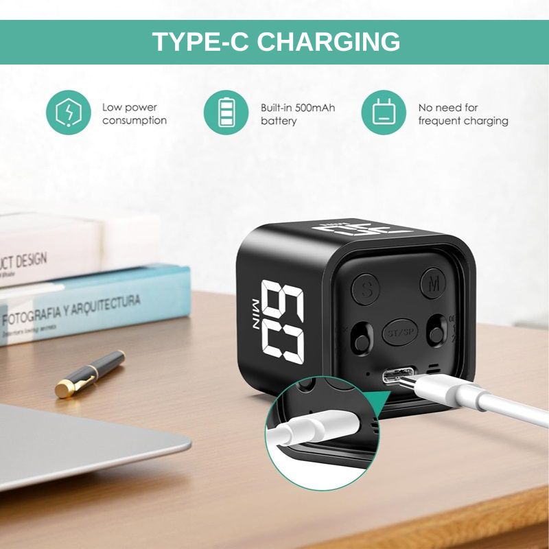 Norvo | Smart Cube Timer med tyngdekraftsensor og LED-skjerm