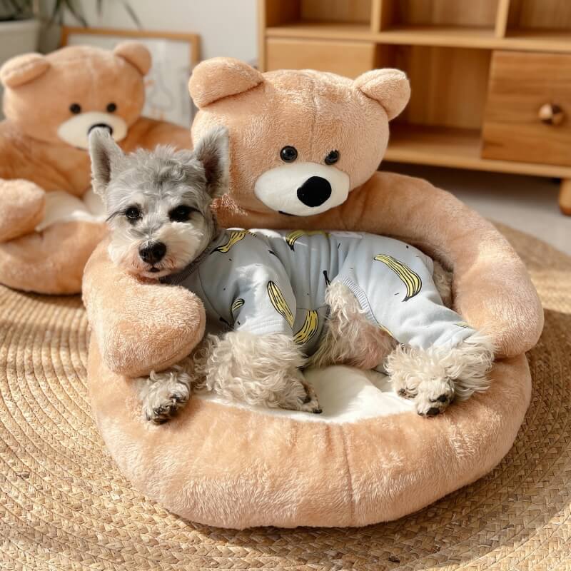 Norvo | Pet Bed Plush Bear Kose-Stil Rede
