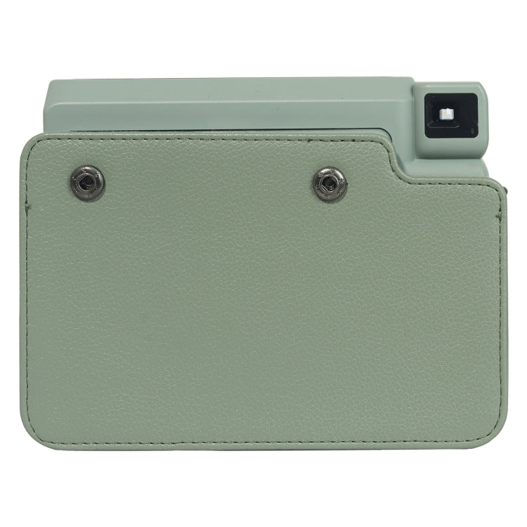 Norvo | For FUJIFILM Instax WIDE 400 Helkropp Skinnveske med Skulderreim (Grønn)