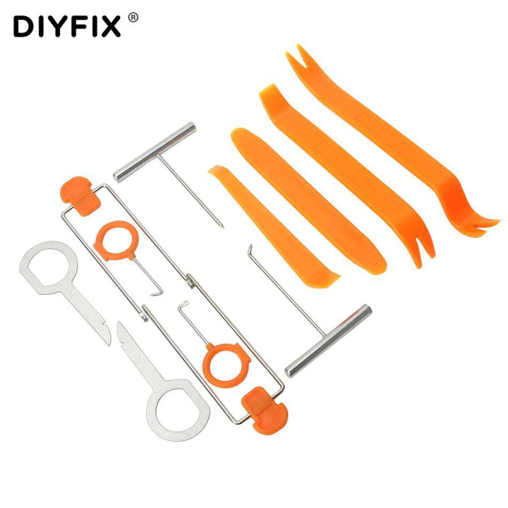 Norvo | DIYFIX 12Pcs Bil Reparasjonsverktøy Sett Plast Bil Radio Dør Klips Panel Trim Dash Tak Lyd Fjerning Installasjons Verktøy Pry Håndverktøy Sett