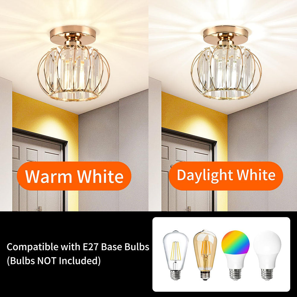 Norvo | Krystall Taklampe med Gull Innfesting