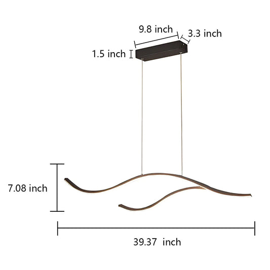 Norvo | Designer LED Taklampe med bølgete kurvet form