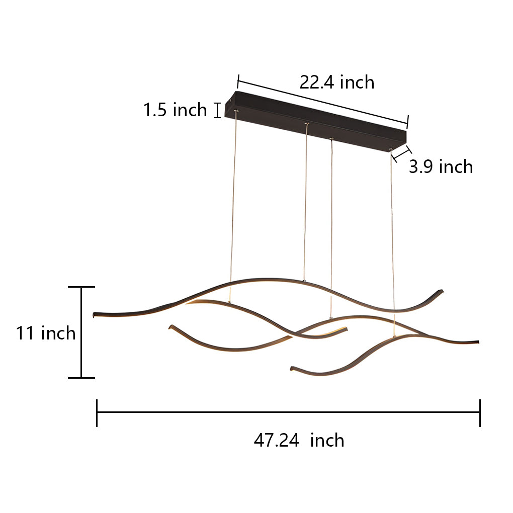 Norvo | Designer LED Taklampe med bølgete kurvet form