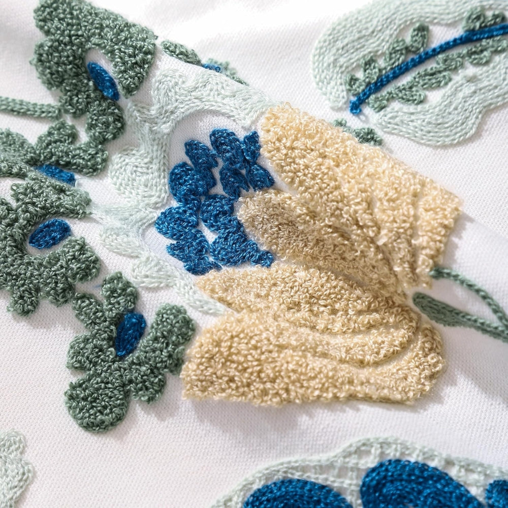 Norvo | Denza Landlig Blomster Plysj Putetrekk