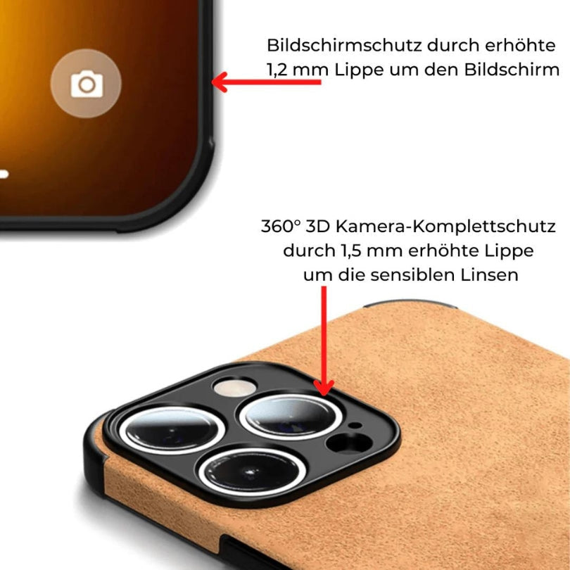 Norvo | Alcantara-look iPhone Deksel – Elegant beskyttelse for enheten din