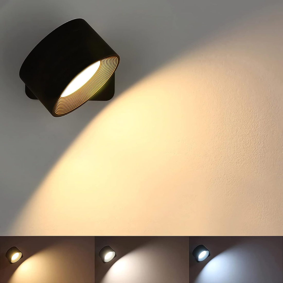 Norvo | FlexiLamp – Trådløs, Oppladbar Vegglampe med 360° Rotasjon