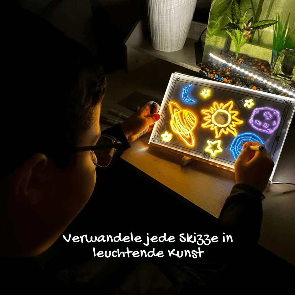 Norvo | LumiArt LED skilt | Kreativt tegnebrett for strålende kunstverk