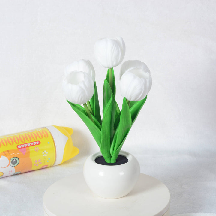 Norvo | Moderne Kreativ Simulering Tulipan Peony LED Nattlys Bordlampe
