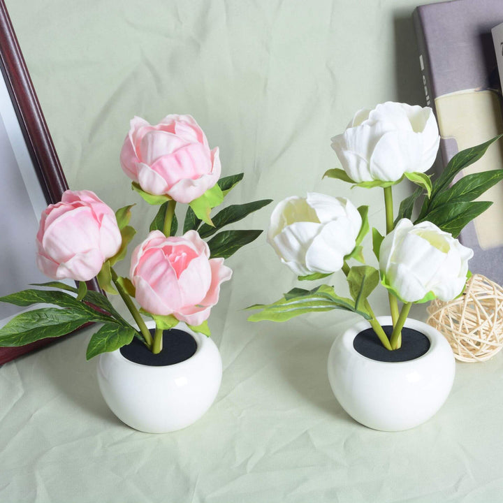 Norvo | Moderne Kreativ Simulering Tulipan Peony LED Nattlys Bordlampe