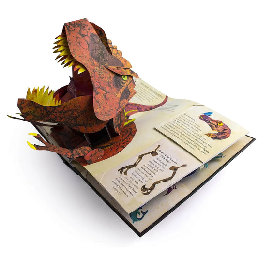 Norvo | DinoWorld 3D Pop-Up Bok | Forhistoriske Dinosaurer & Havmonstre | Innbundet