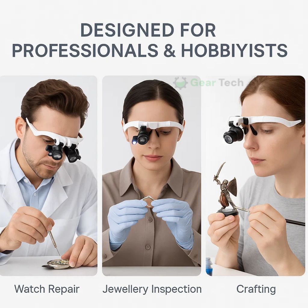 Norvo | Celestara™ | LED-belyst presisjonsforstørrer med justerbar lysstyrke | Ideell for lesing, hobbyer og detaljert arbeid