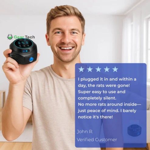 Norvo | Plug-In Ultrasonic Mus Repellent | Kjemikaliefri. Stille og dekker opptil 3200 kvadratfot for innendørs og utendørs bruk