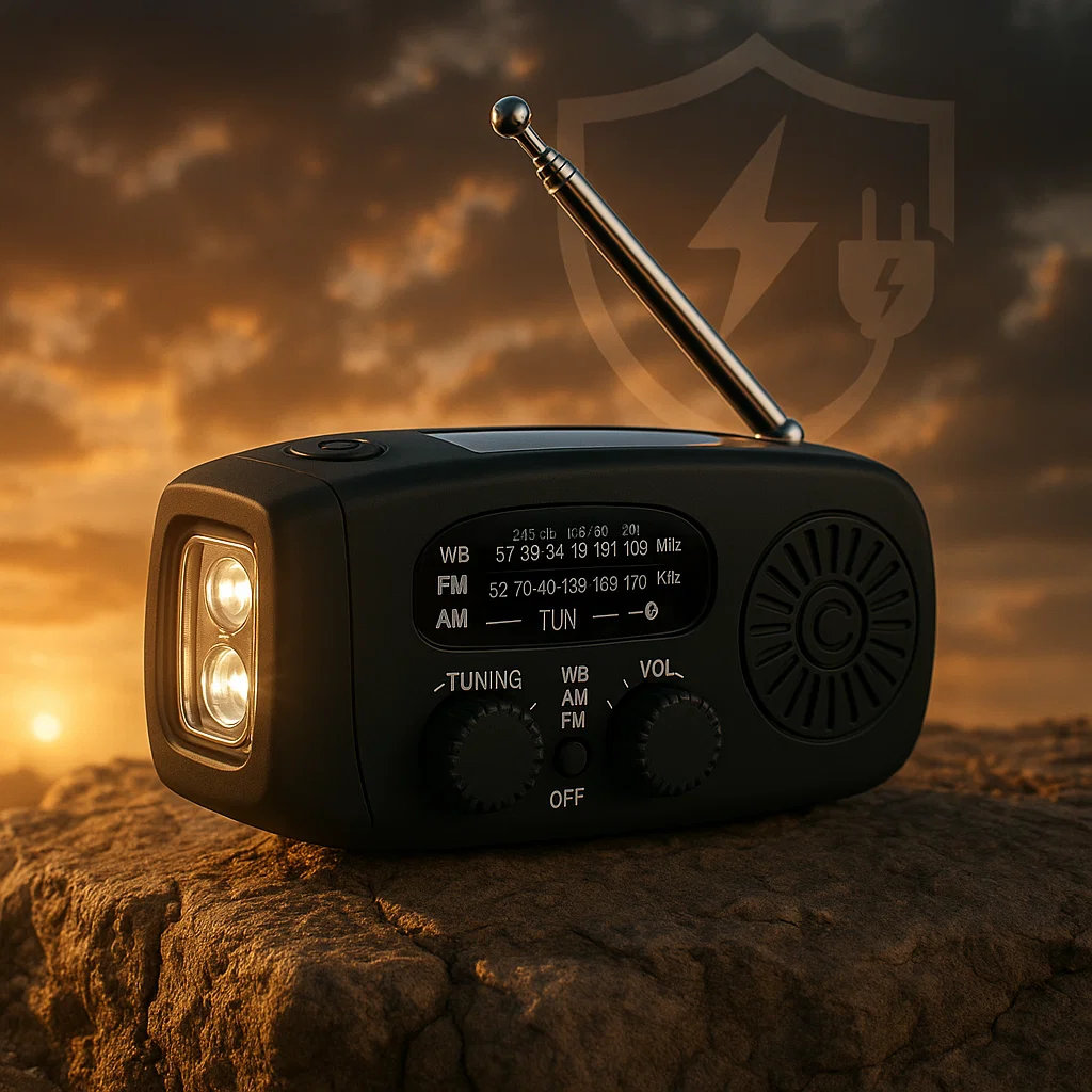 Norvo | Bærbar Winding Radio | AM/FM, Værmeldinger & Innebygd Power Bank for Nødhjelpsforberedelse