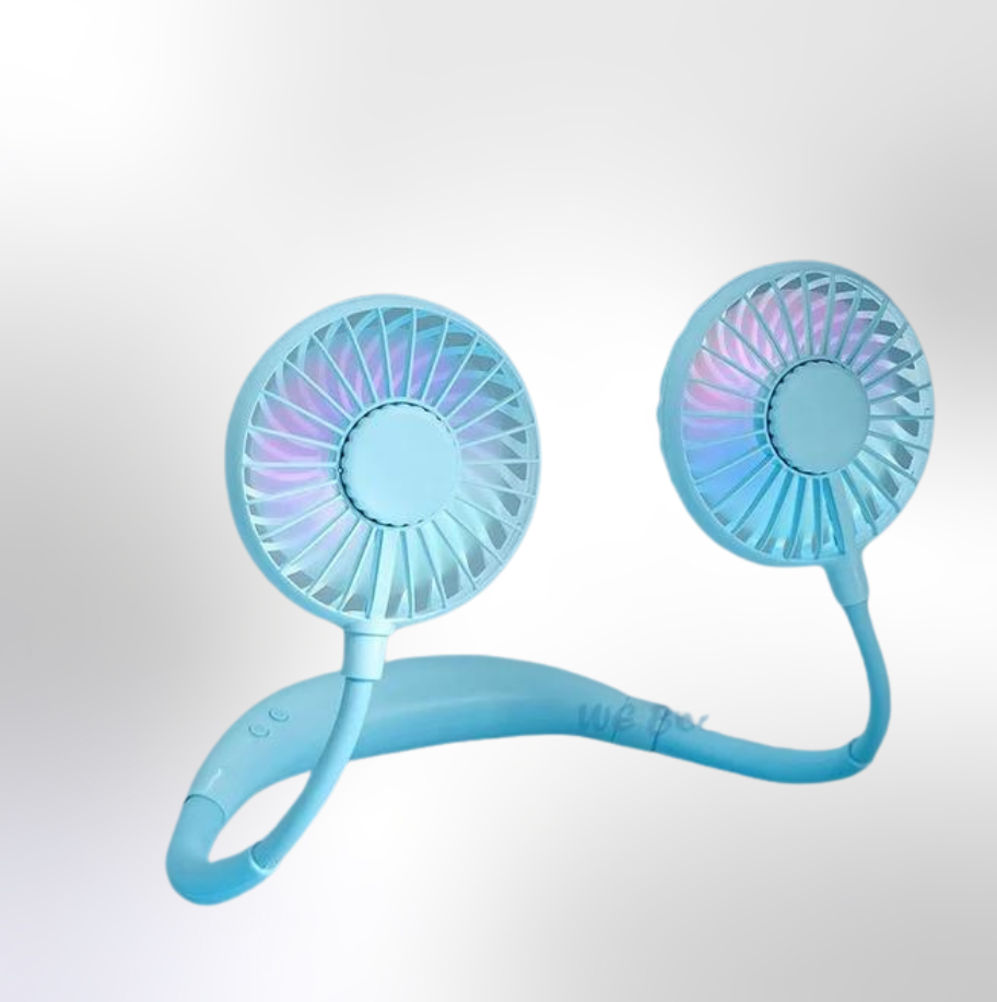 Norvo | Bærbar Dobbelt Halsvifte med USB