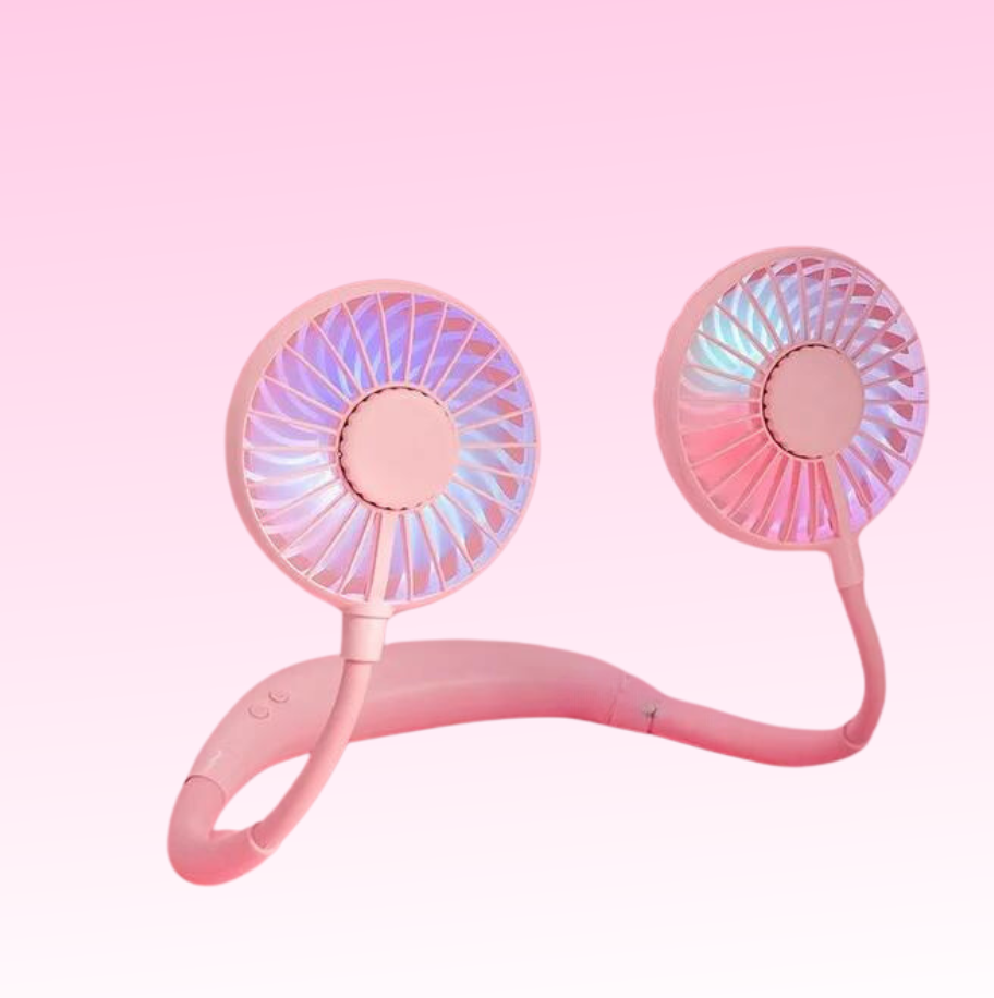 Norvo | Bærbar Dobbelt Halsvifte med USB