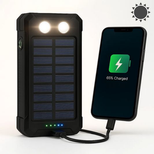 Norvo | 500000mAh Solenergilader Vanntett Strømbank Ekstern
