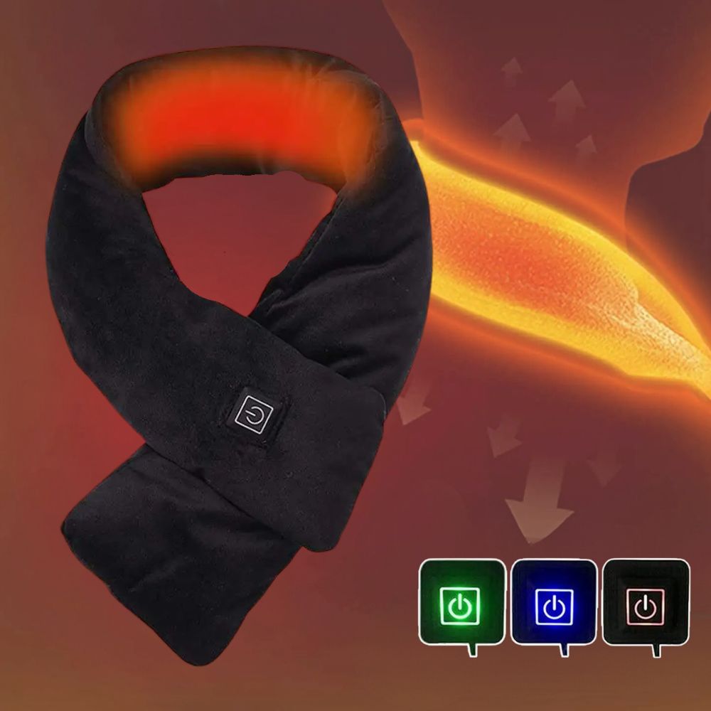 Norvo | Oppvarmet Fuskepels Skjerf UK – Oppladbart USB Vinter Skjerf, Myk Termisk Halsvarmer