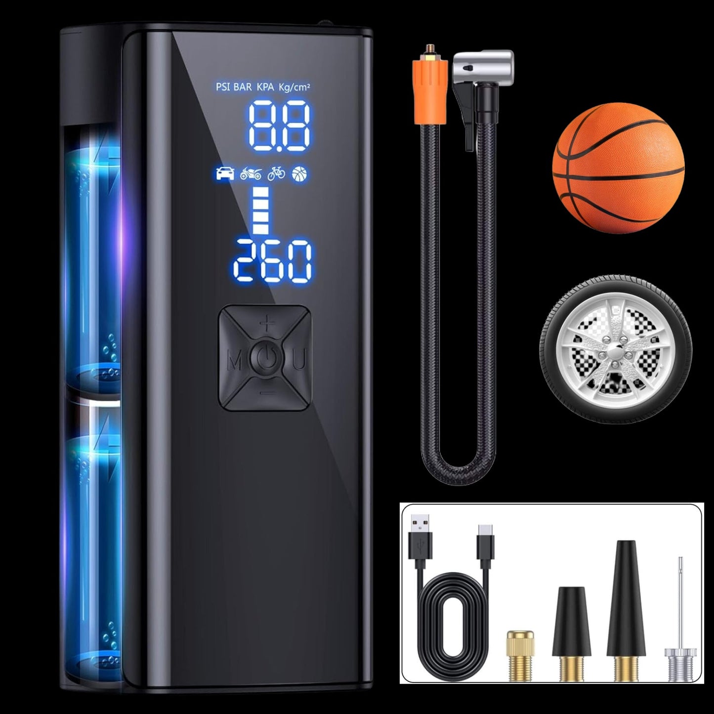 Norvo | LumenPump Luftkompressor – Trådløs dekkpumpe for rask og effektiv bildekkfiring hvor som helst