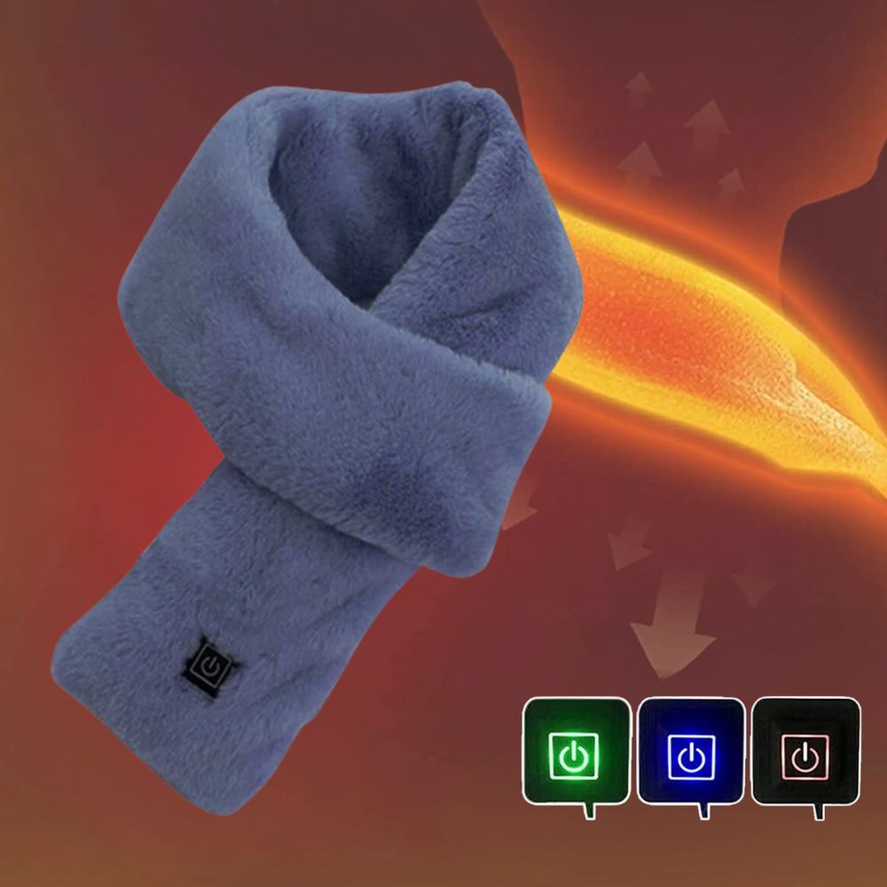 Norvo | Oppvarmet Fuskepels Skjerf UK – Oppladbart USB Vinter Skjerf, Myk Termisk Halsvarmer