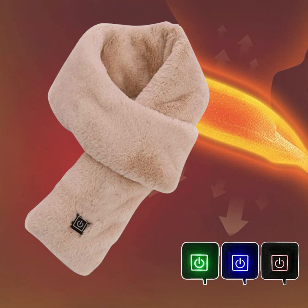 Norvo | Oppvarmet Fuskepels Skjerf UK – Oppladbart USB Vinter Skjerf, Myk Termisk Halsvarmer