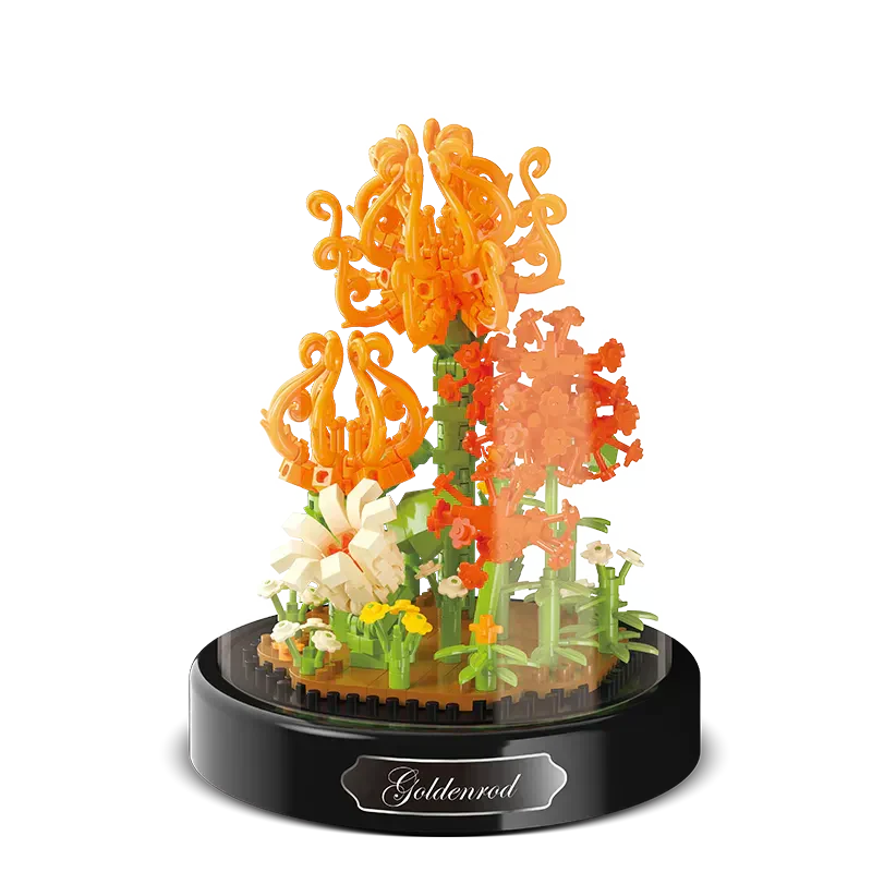 Norvo | BloomBrick DIY Mikro Blomst Byggeklosser | Mini Klosse Puslespill | Hjem Deko & Gaveidé for Barn