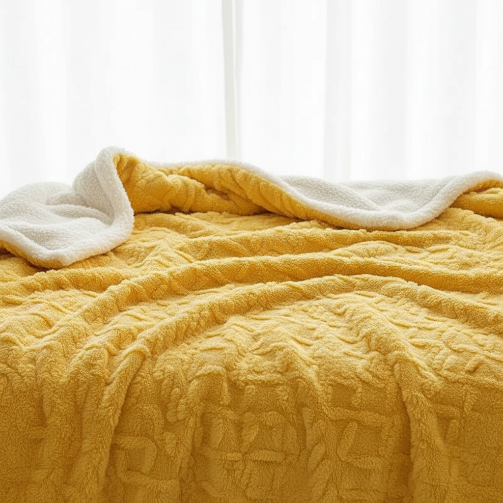 Norvo | WarmThuis Vinterteppe – Luksus Lamull Fleece Teppe med Dobbeltsidig Design