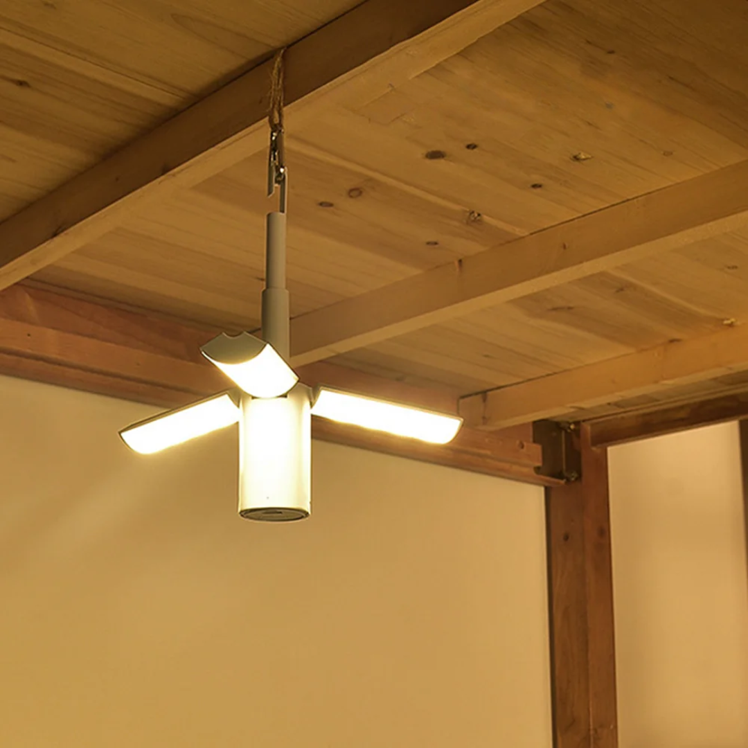 Norvo | All-in-One Campinglampe | Oppladbart Utendørslys med Justerbar Lysstyrke og Lang Batterilevetid