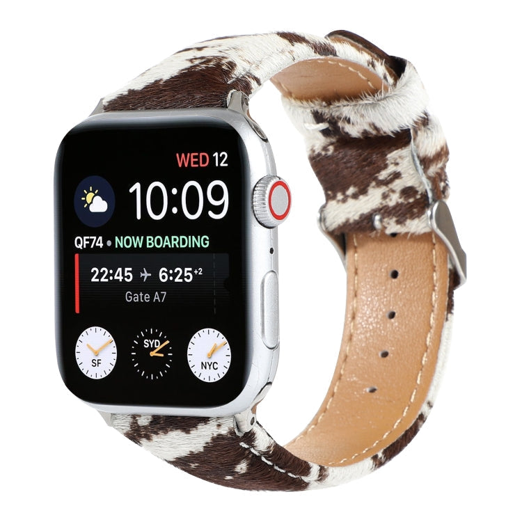 Norvo | Frerndorf | Hestehår Fluffy Leopardmønster Lærreim for Apple Watch Series 9&8&7 41mm / SE 3&SE 2&6&SE&5&4 40mm / 3&2&1 38mm(1)