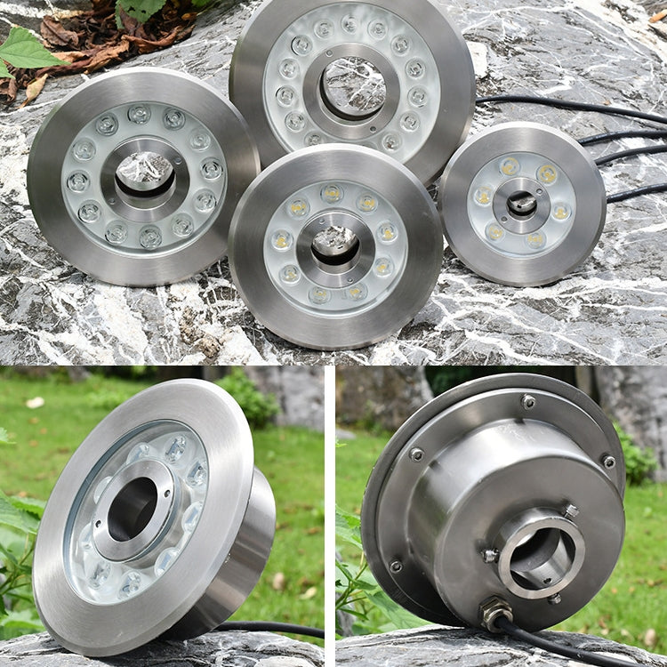 Norvo | 12W Landskap Fargeforandrende Ring LED Rustfritt Stål Undervann Spotlight (Fargerik)