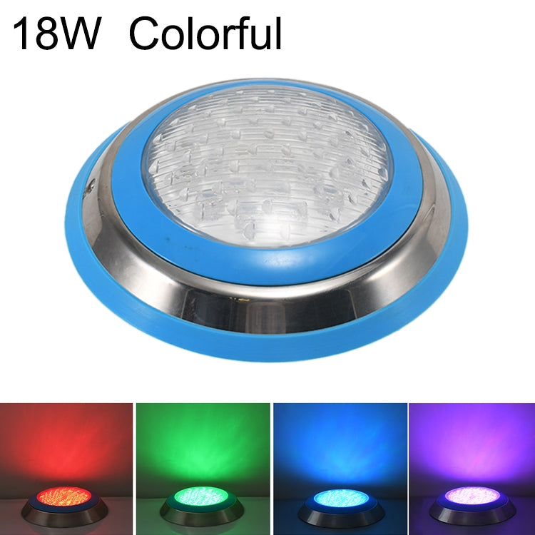 Norvo | 18W LED Rustfritt Stål Veggmontert Svømmebelysning Landskaps Underwater Light (Fargerik Lys)